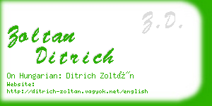 zoltan ditrich business card